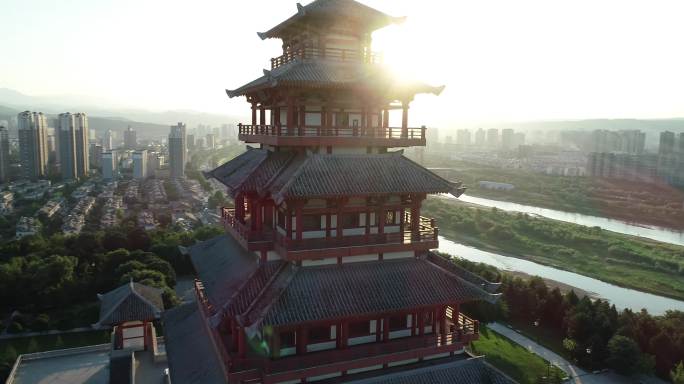 宝鸡市石鼓阁航拍