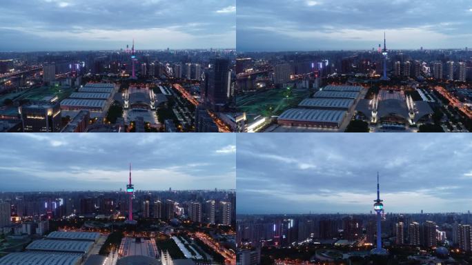 西安西部电视塔会展中心航拍