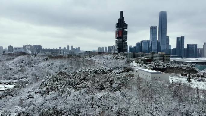 观山湖201大厦雪景