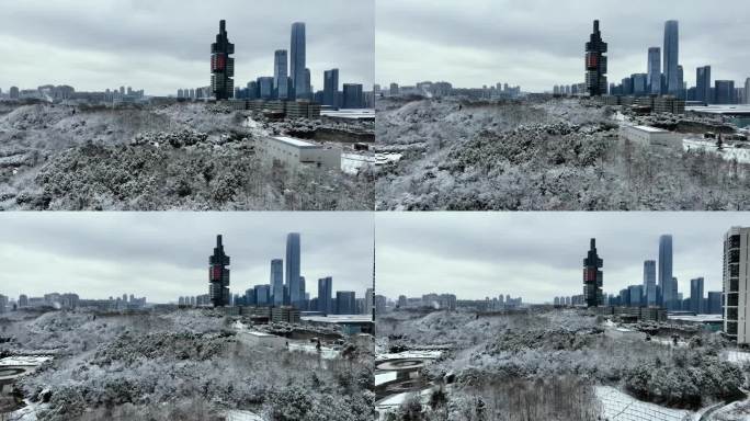 观山湖201大厦雪景