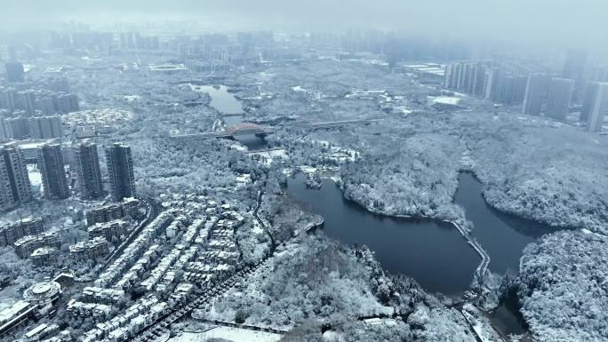 观山湖公园雪景