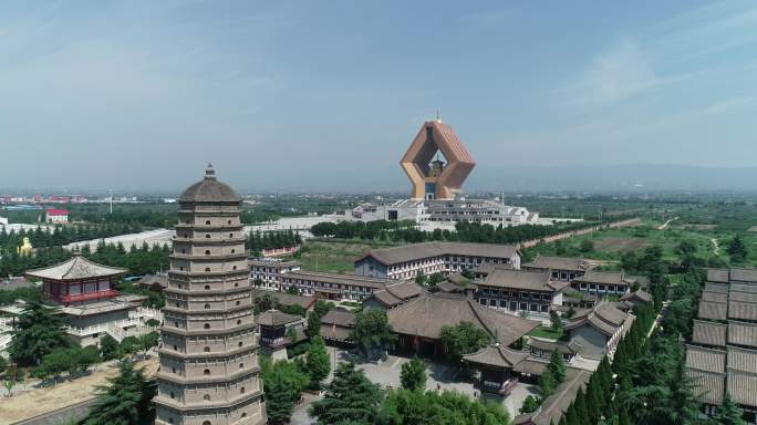 宝鸡法门寺4k航拍