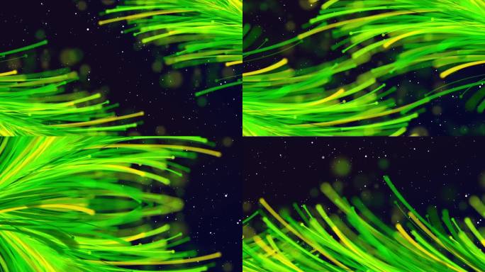 绿色粒子生长发光发射
