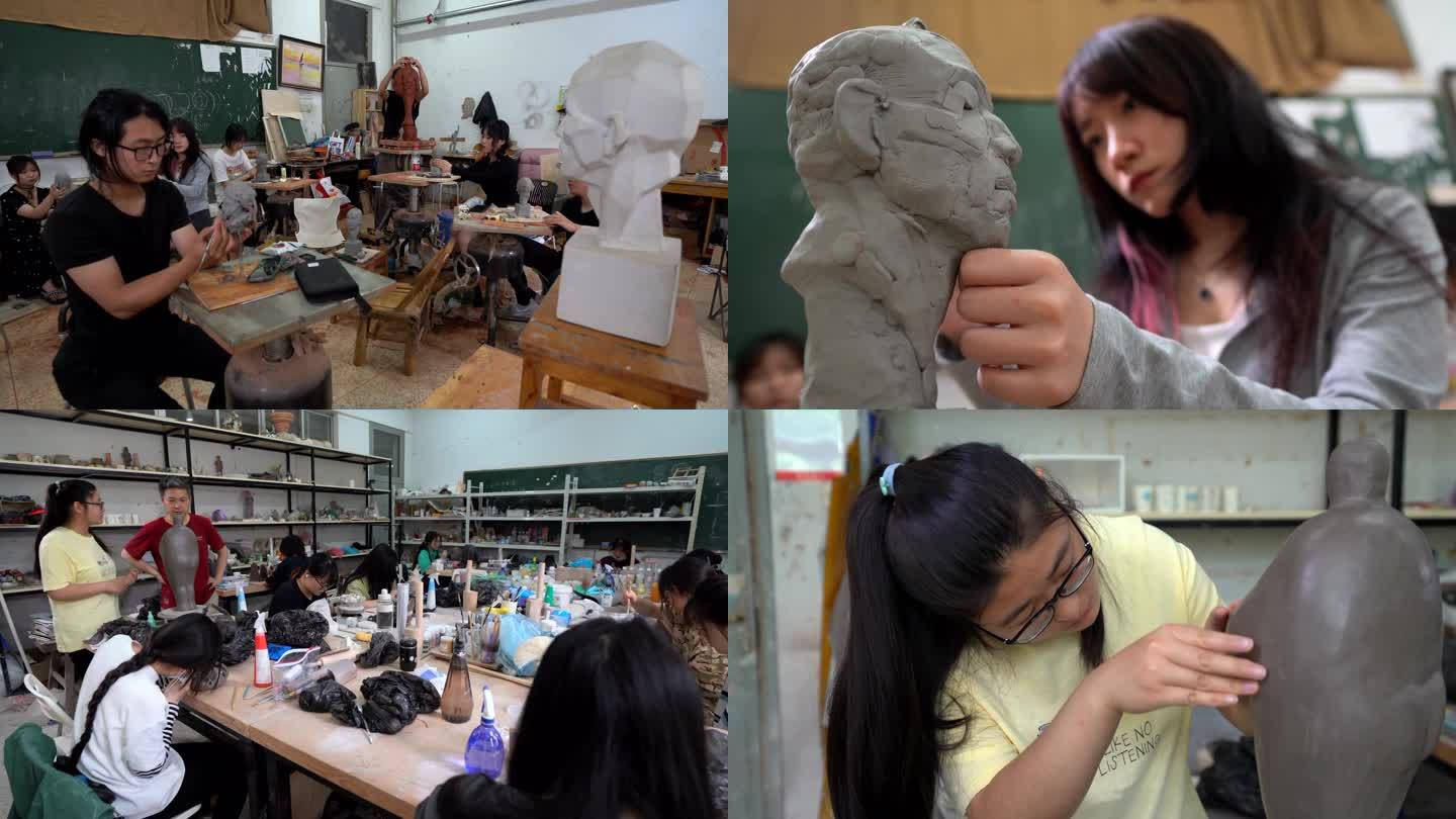 美术学院美术雕塑 陶艺拉坯陶艺作品制陶