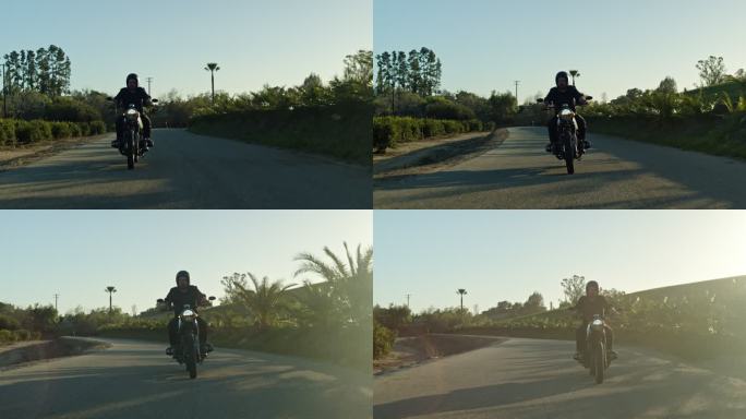 文图拉县阳光明媚的慢速摩托车骑行