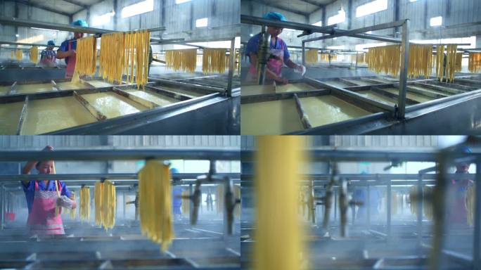 高清拍摄腐竹生产线