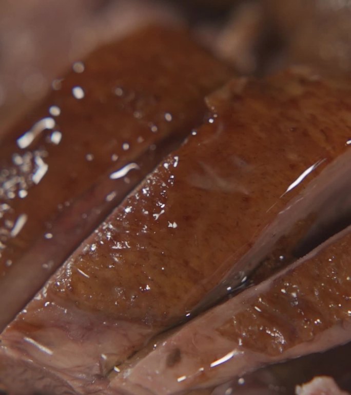 鹅肉淋汁诱人美食卤鹅狮头鹅切鹅肉镜头集合