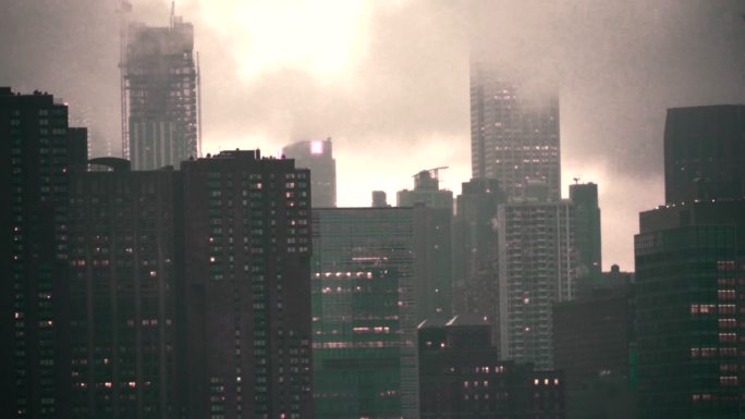 城市上空的云朵——特写——2021纽约