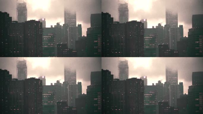 城市上空的云朵——特写——2021纽约