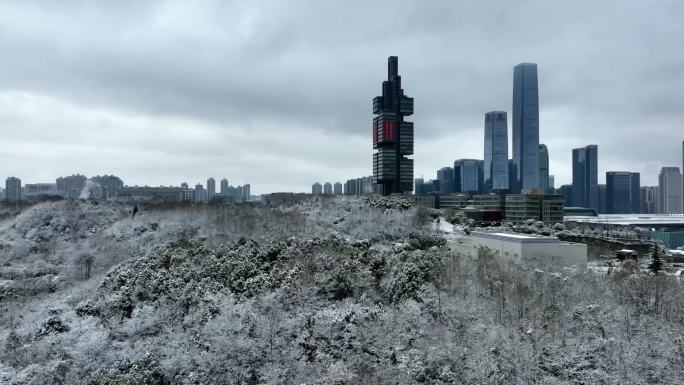 观山湖201大厦雪景