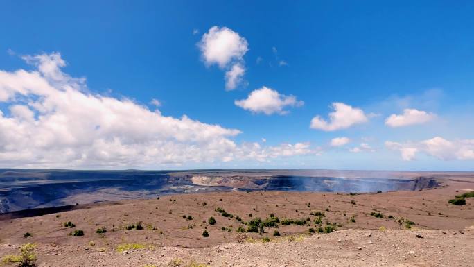 火山口。地热地球能源活