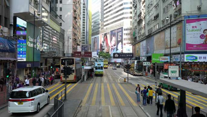 香港街头城市人文风光