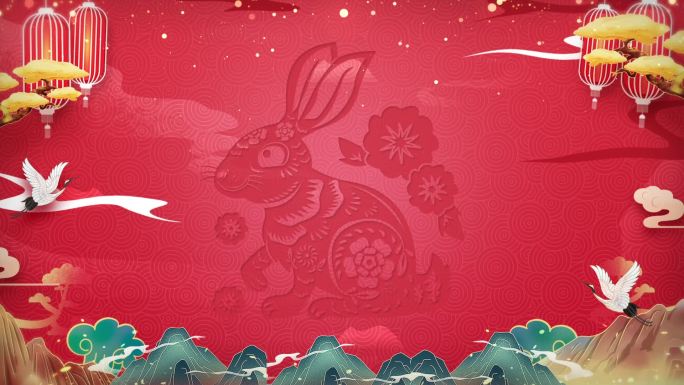 2023春节兔年LED动态背景