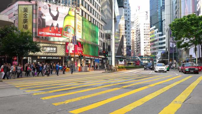 香港街头城市人文风光