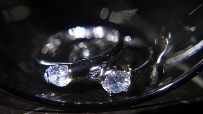 婚戒婚礼视频素材光晕拍摄光线戒指