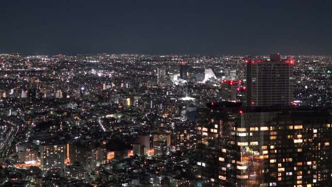 日本东京的城市夜景