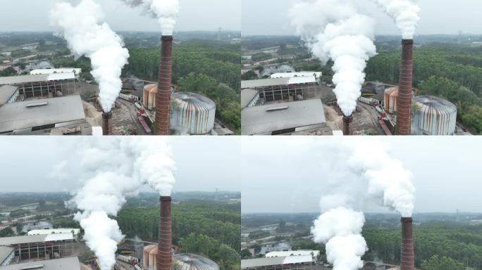 烟囱冒烟污染空气污染全球变暖