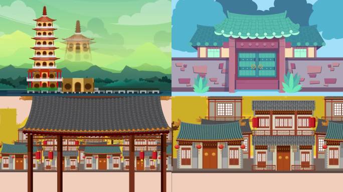 文旅古建场景动画