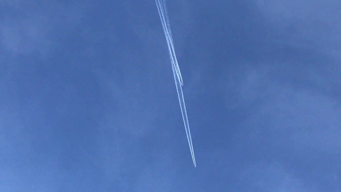天空 客机 飞机 尾云