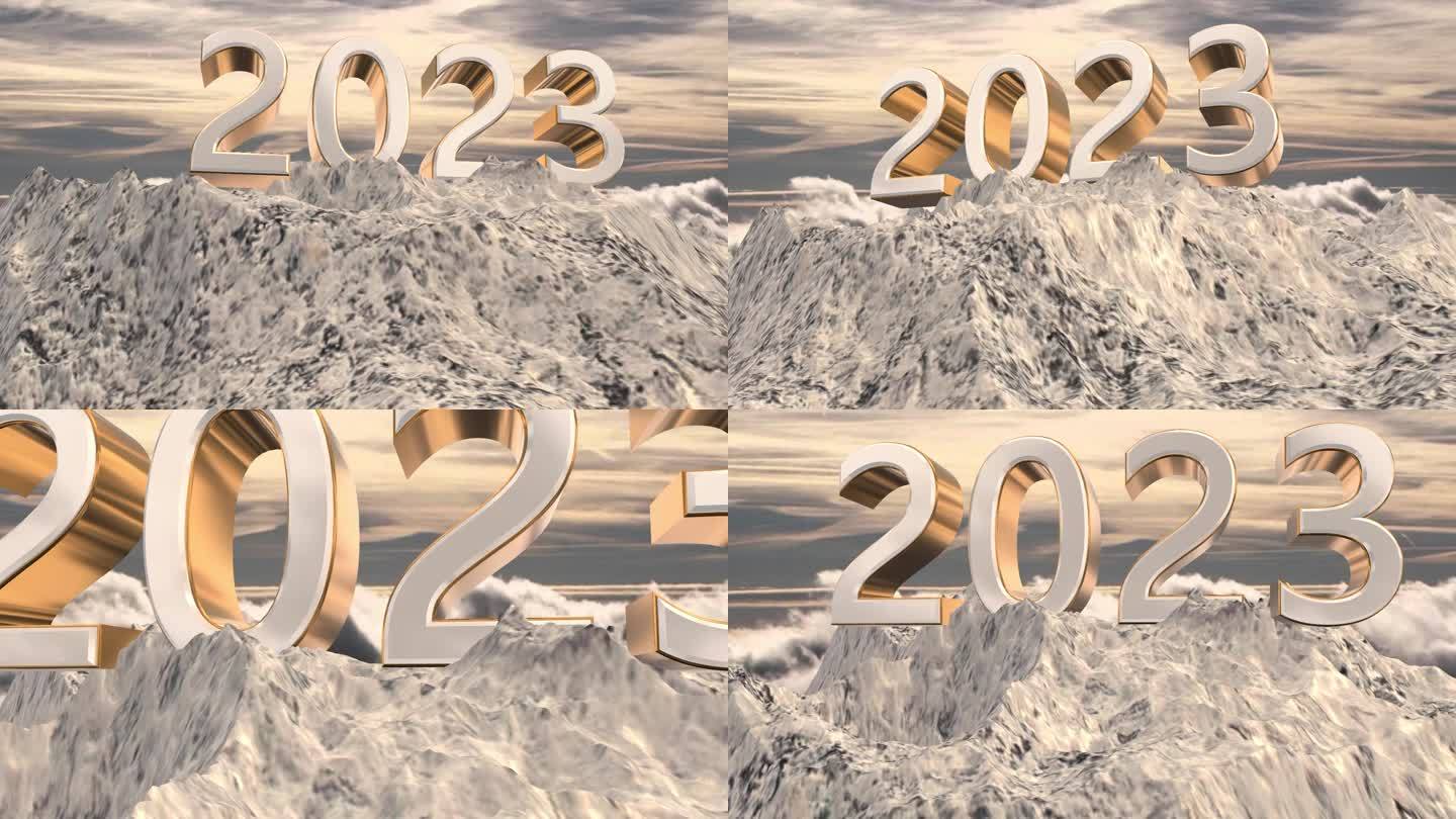 2023大气开场雪山logo