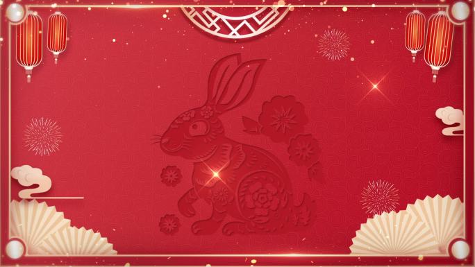 2023春节兔年LED动态背景