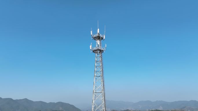 信号发射塔基站5G通讯塔信号发射塔航拍