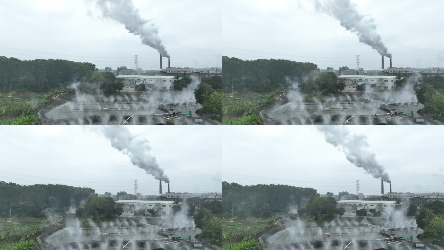 糖厂烟囱冒烟 污染 喷雾装置