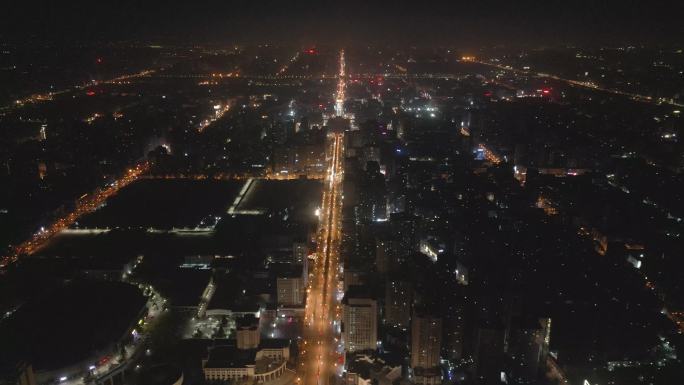 西安长安路夜景航拍（4K）