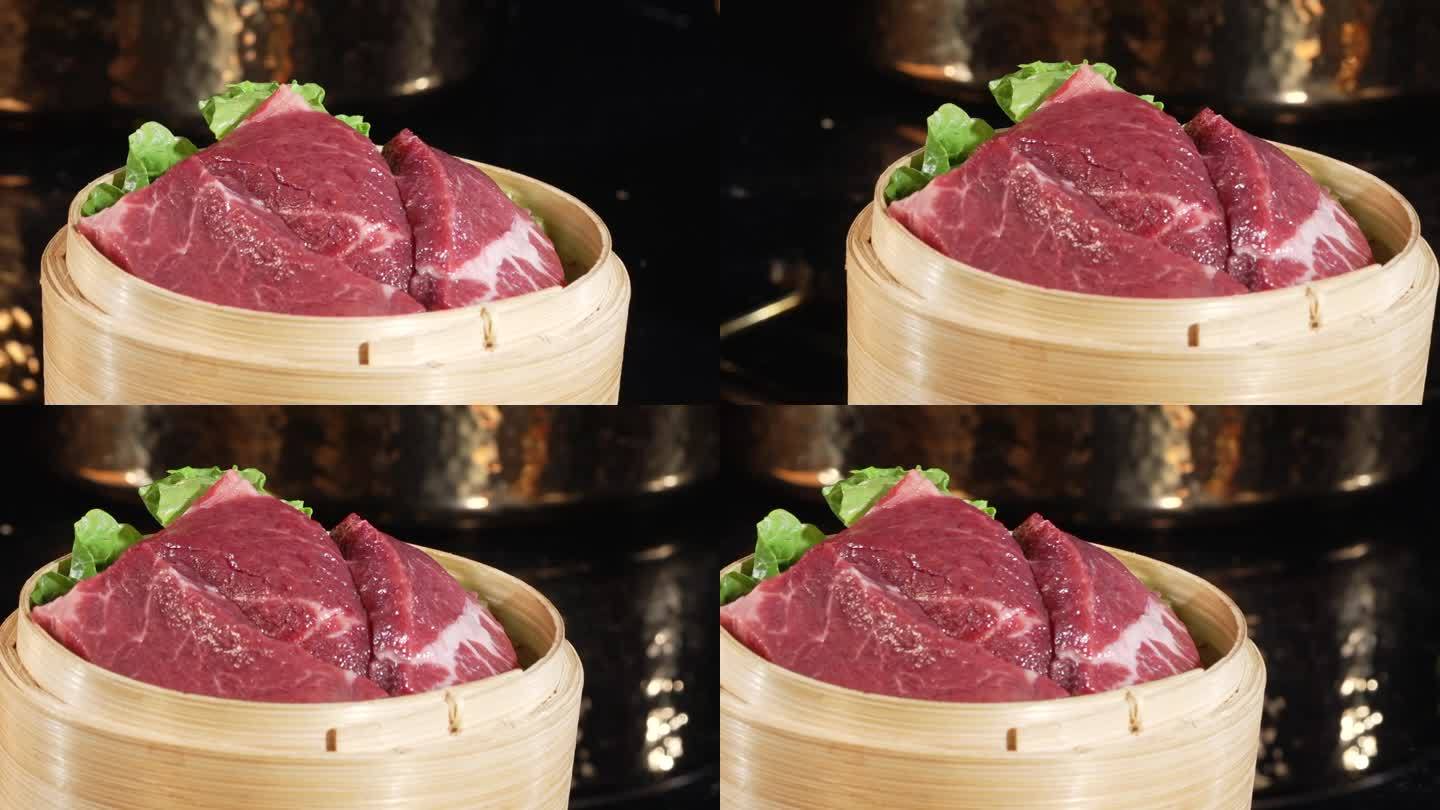 牛肉红肉卤制展示原材料食材中餐