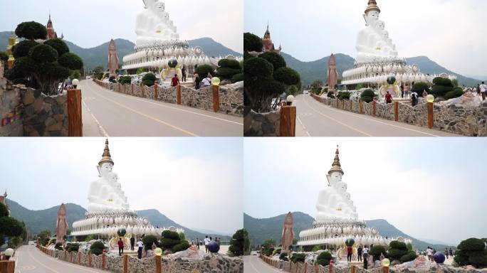 泰国Phetchabun，Wat Phra Thad Pha Son Kaew寺的五尊佛像