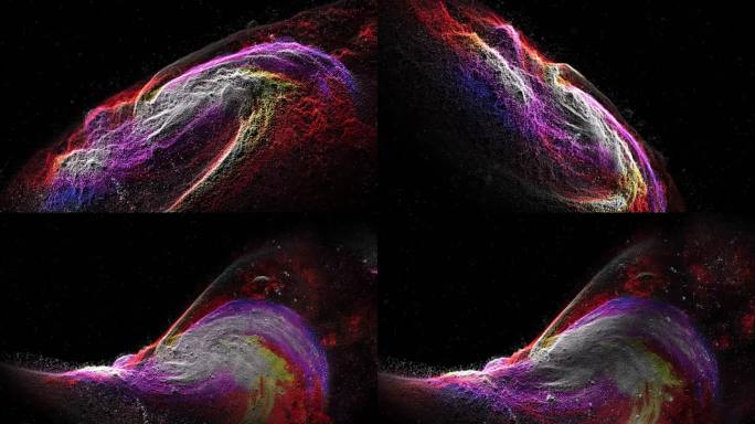 4种大气震撼宇宙星云星团遨游太空背景