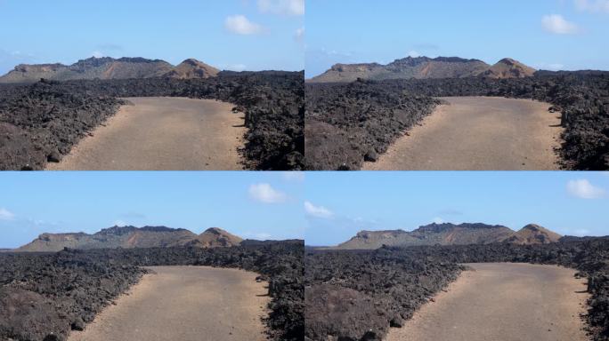 加那利群岛兰萨罗特岛Timanfaya国家公园的火山景观