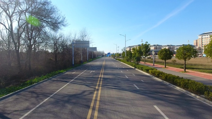 航拍 路面 空镜 街道 素材