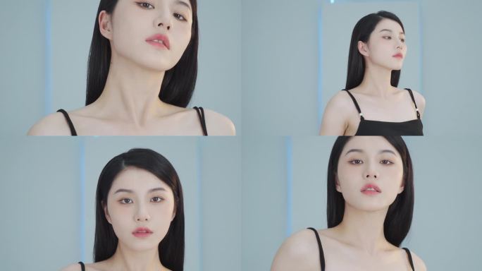 美妆护肤人物模特展示4K视频素材34