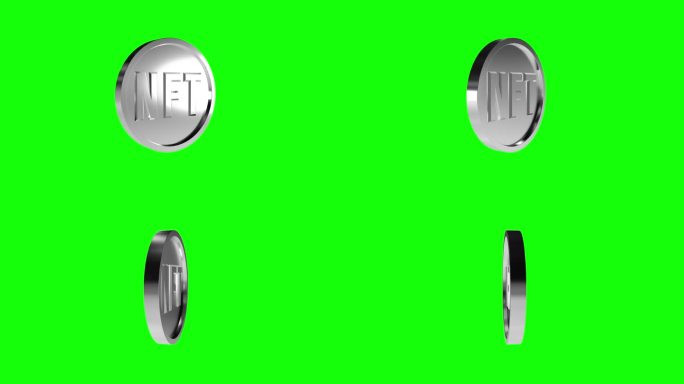 NFT硬币绿屏可循环动画