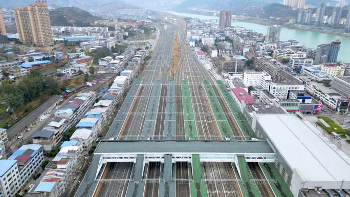 冬季广元高铁站风景