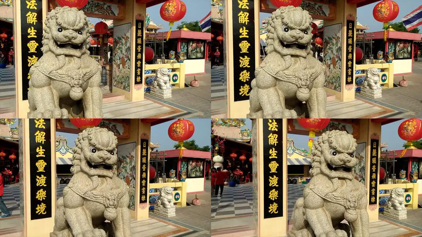 中国神社中的狮子头