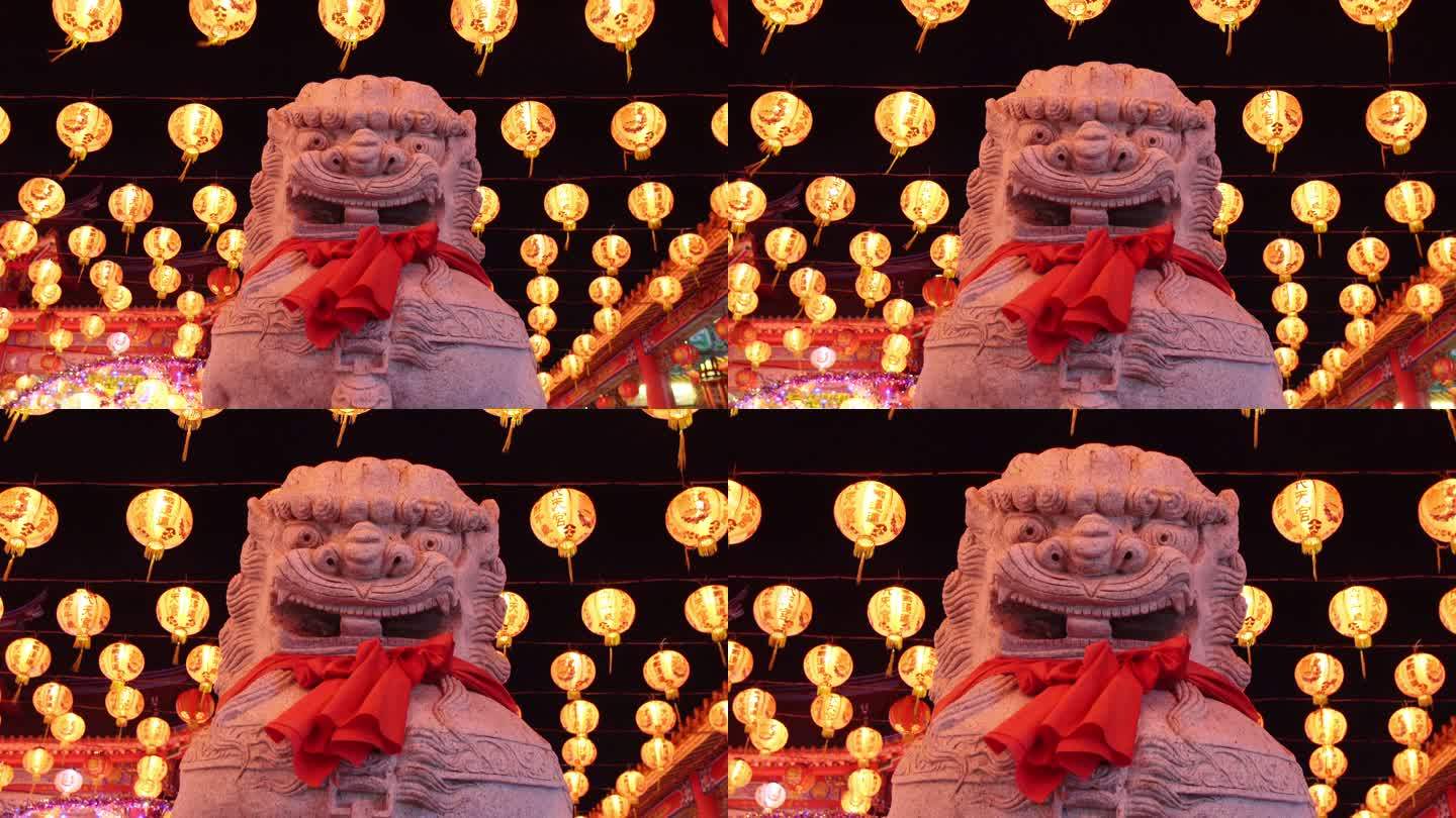 中国传统狮子作为守门人