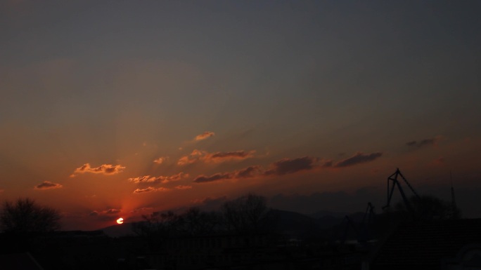 旭日东升太阳晨曦日出日落橘色天空