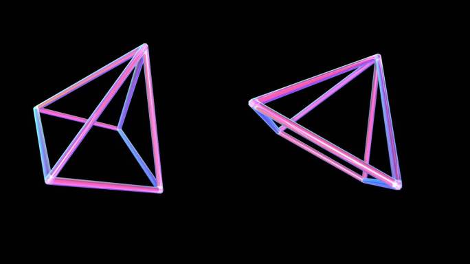 赛博朋克四角椎 几何装饰元素抽象艺术