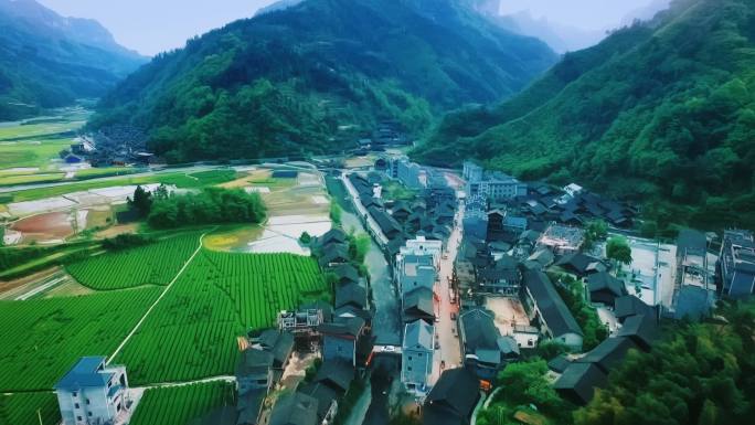 湘西凤凰风景 德夯 金龙村 夯沙