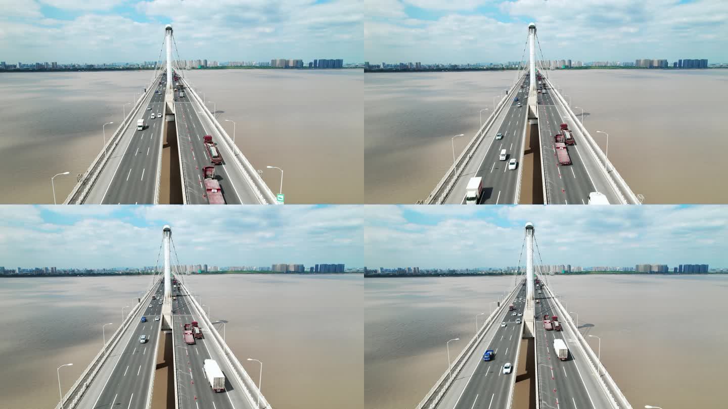 杭州钱塘区江东大桥航拍