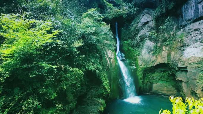 湘西凤凰风景 德夯 金龙村 瀑布2