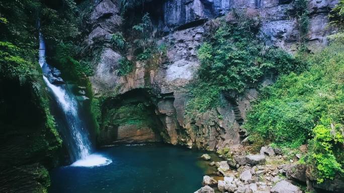 湘西凤凰风景 德夯 金龙村 瀑布1