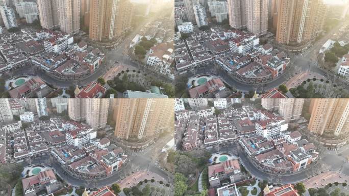 4K原素材-航拍上海石库门建筑群