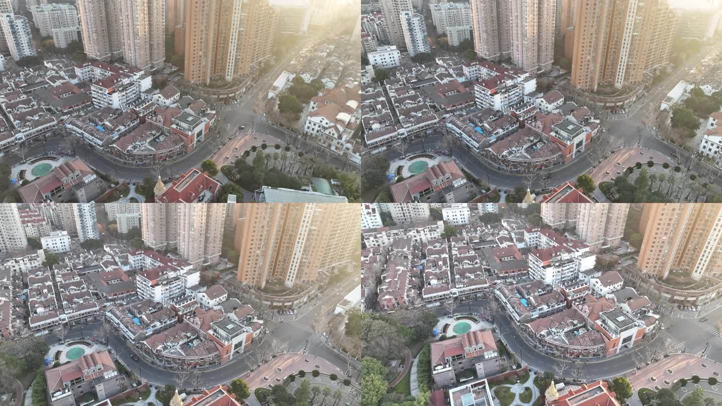 4K原素材-航拍上海石库门建筑群