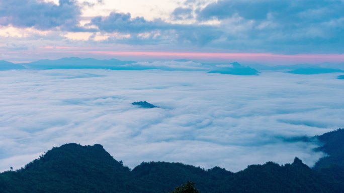 4k：早晨雾云的延时