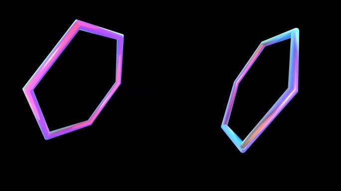 赛博朋克六角形蜂窝 几何装饰元素抽象艺术