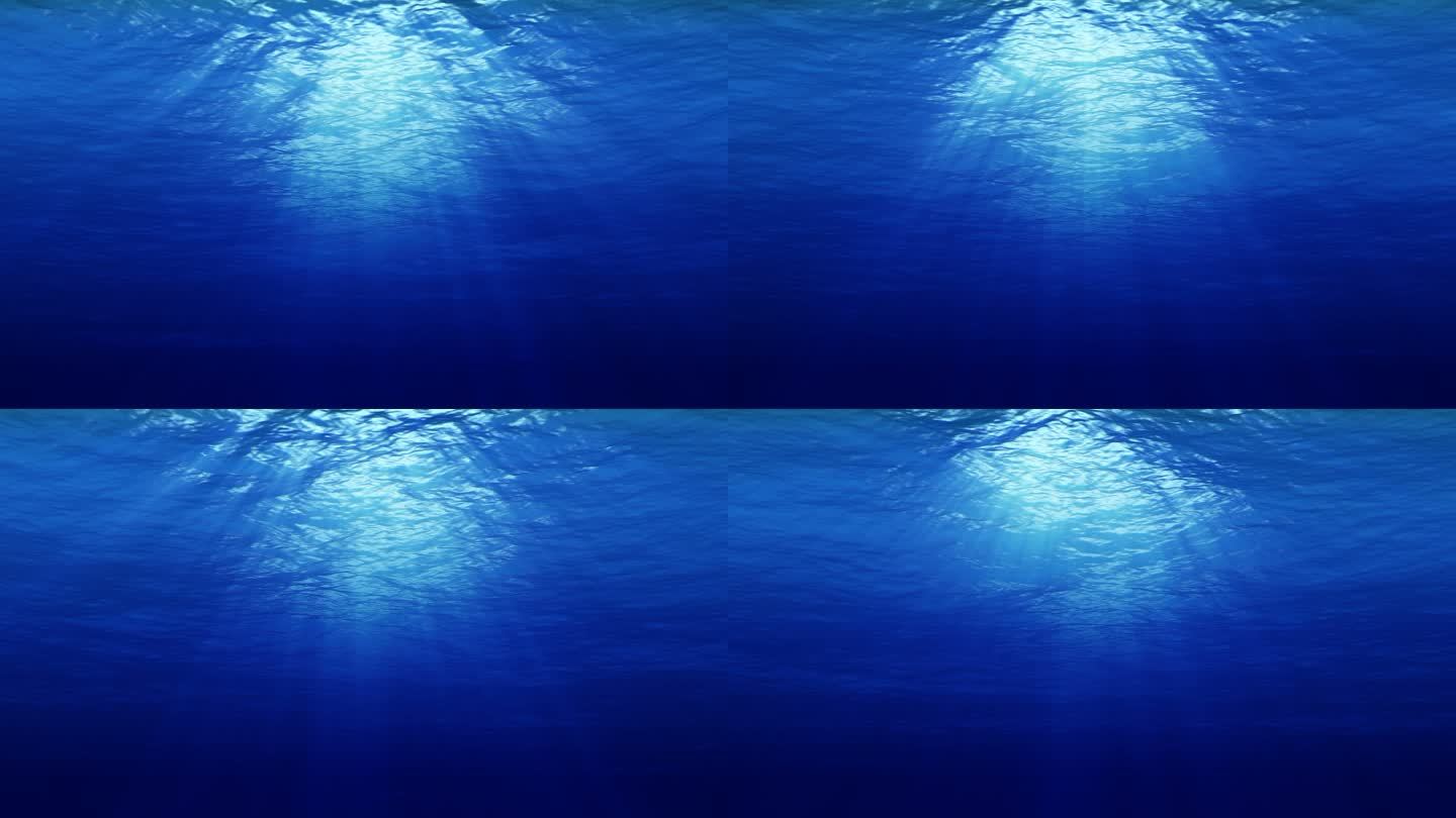 水下4K环路高清素材背景蓝色
