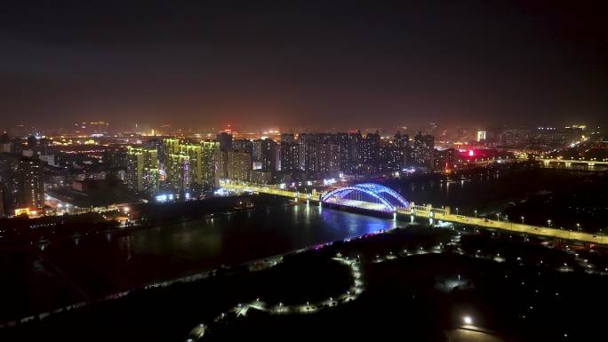 大同城市夜景空镜航拍